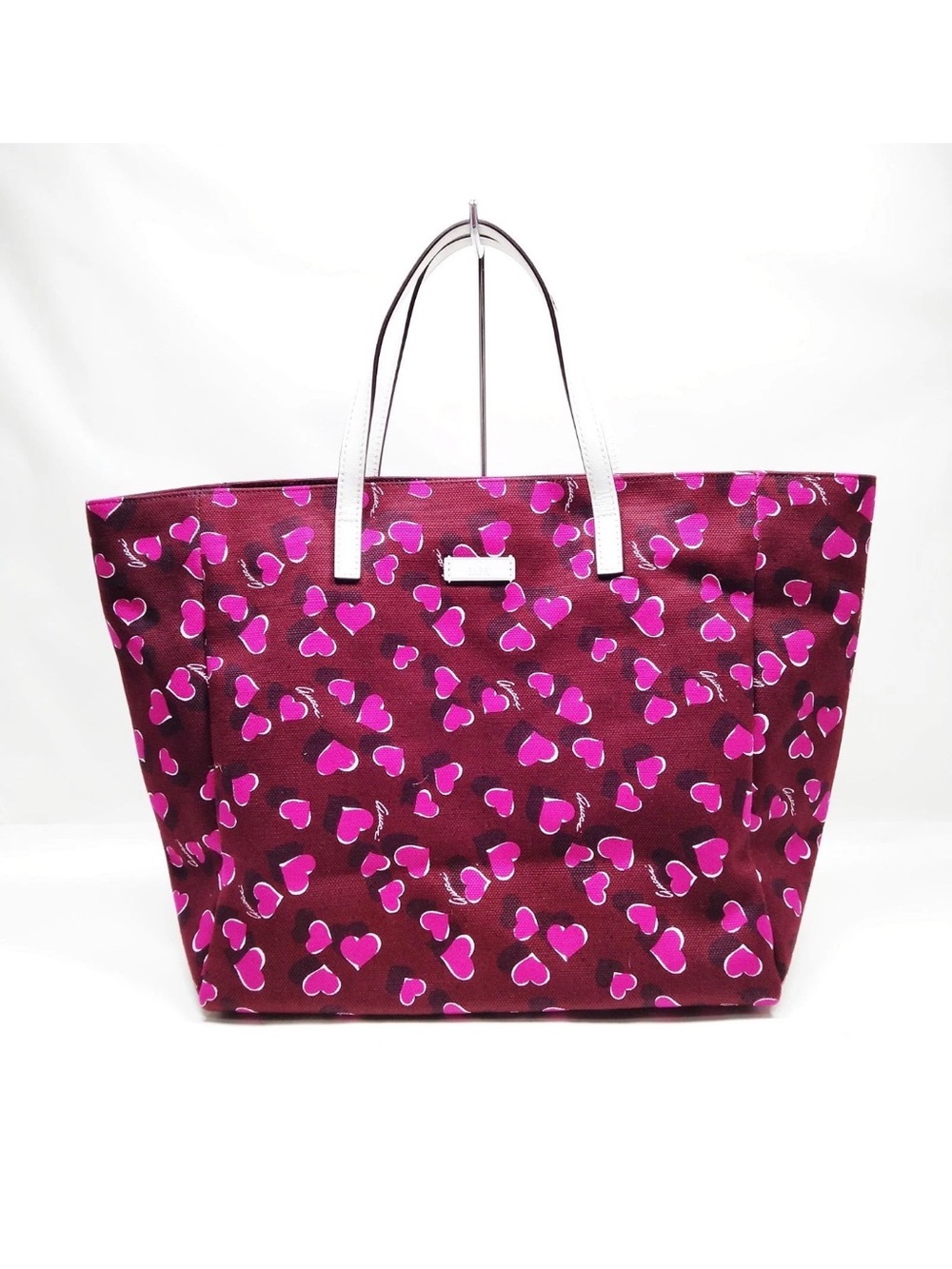 EUC GUCCI Heart Motif Pattern Tote Bag